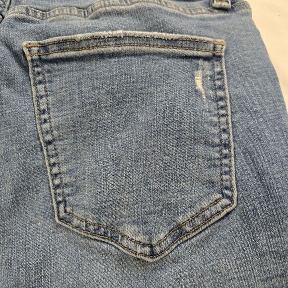 Pistola Women Jeans 28 Tapered Ankle Mid Rise Skinny Slit Hem Distressed Stretch - Picture 10 of 15